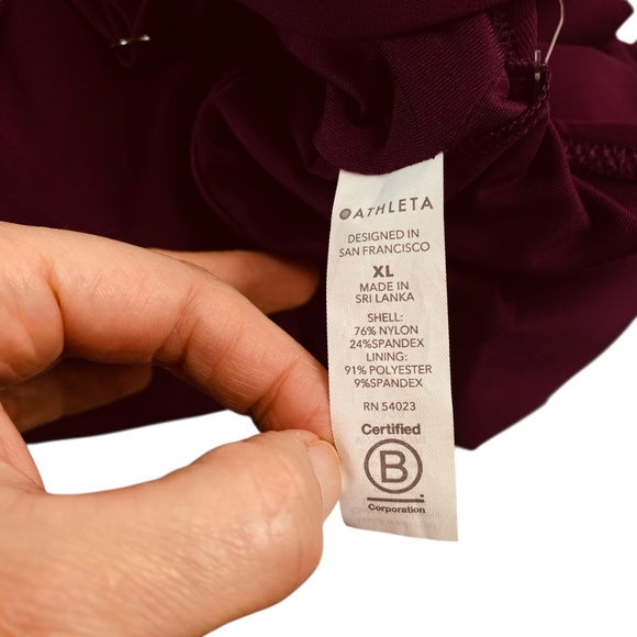ATHLETA Shirred One Piece in Velvet Plum Size XL - NWT - Picture 7 of 9
